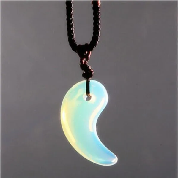 

Pure Natural Crystal Pendant opal lovers magatama pendant Tai chi Yin and Yang fish buckle, Crescent spike pendant free shipping