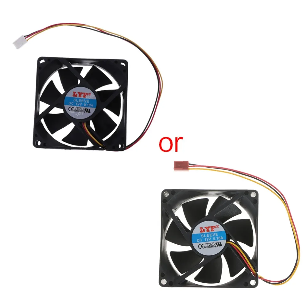 3 دبوس 80mm x 25mm PC CPU مروحة تبريد غرفة تبريد العادم 3 دبوس 80mm x 25mm PC CPU مروحة تبريد غرفة تبريد العادم