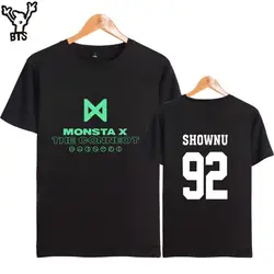 BTS Monster X Футболка для женщин/для мужчин мода лето прекрасный короткий рукав повседневное Cotoon Популярные Мультфильм забавн