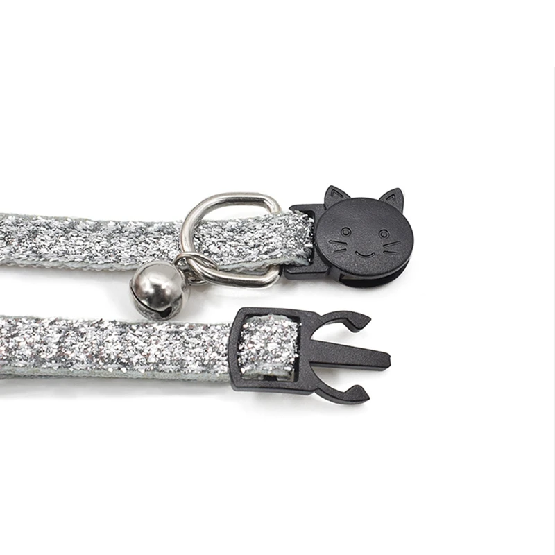 В форме Мягкого колокольчика ожерелье милый кот Paatern воротник шикарный нейлоновый отражающий для кошки собаки декоративный Регулируемый воротник с пряжка для ремня безопасности