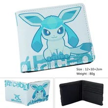 Japón Anime Pokemon pikachu Glaceon Anime Cosplay hombres mujeres monedero Bifold