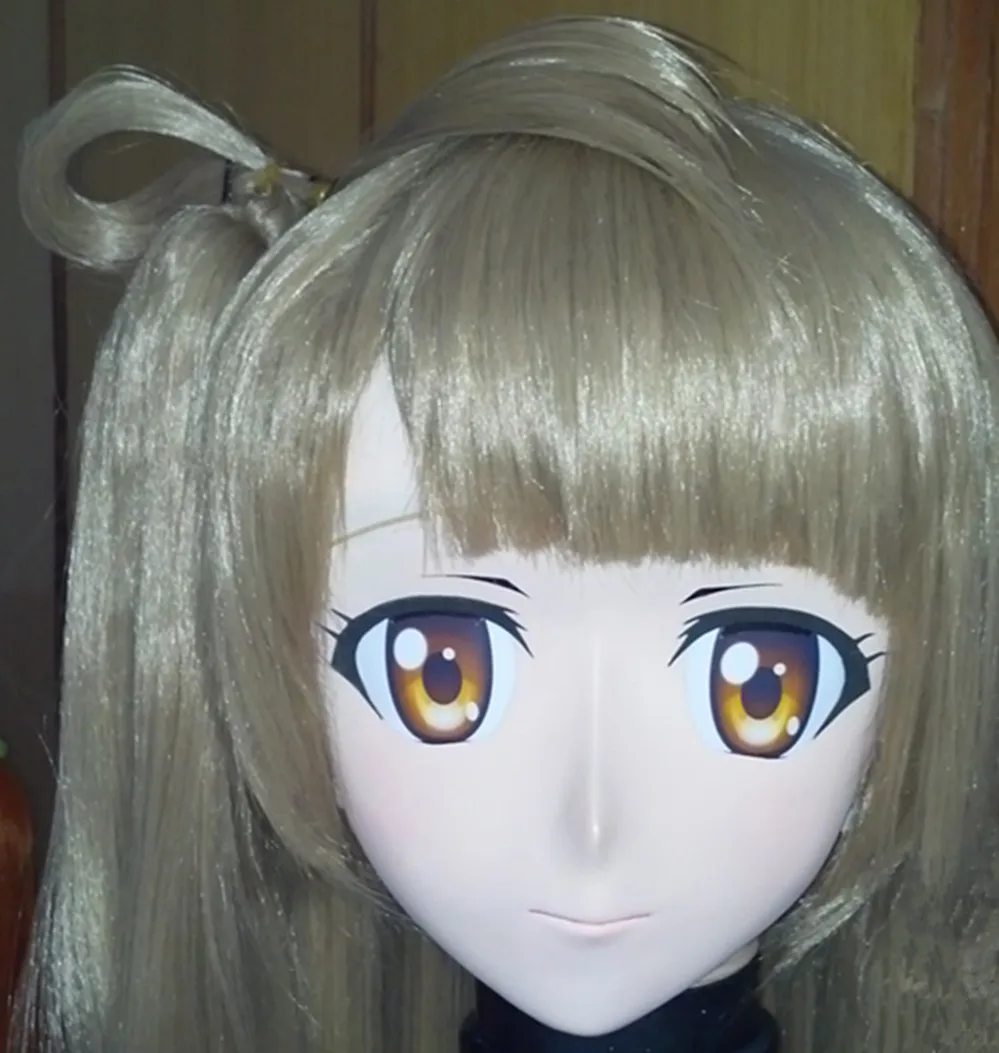 (C2-027)New Adult Anime KIG Cosplay Kigurum Masks Fetish Mask with Wig Crossdresser in Party Anime Japan Cartoon Character