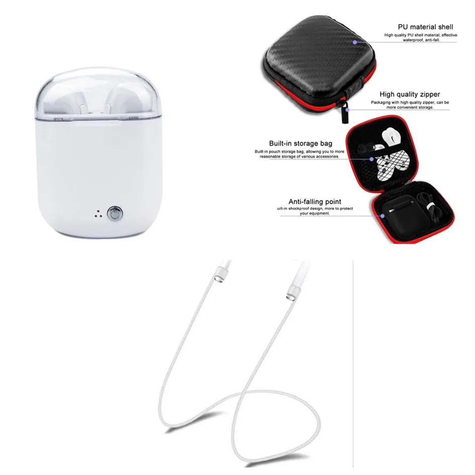 Mini Double ear Earbuds bluetooth Earphone i7 TWS Wireless earphones Headsets with mic with retail box and rope for smart phone Mini Double ear Earbuds bluetooth Earphone i7 TWS Wireless earphones Headsets with mic with retail box and rope for smart phone