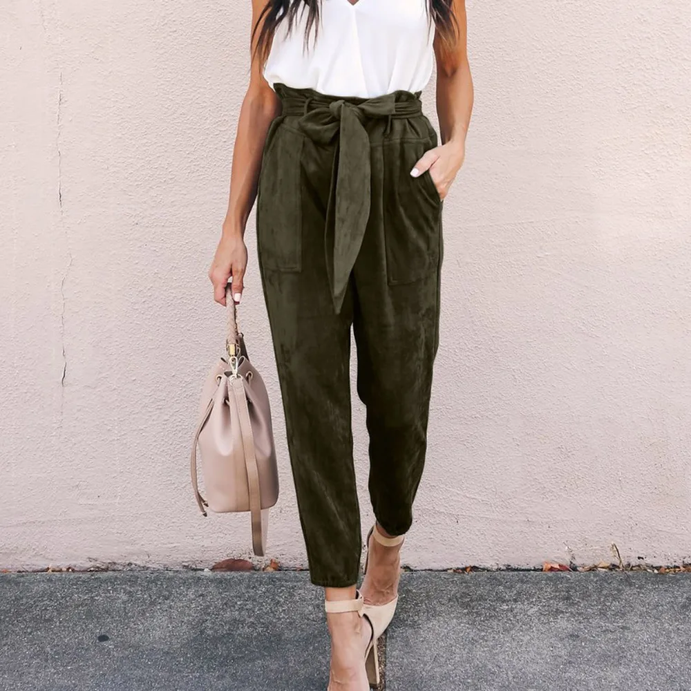 high waist pencil pants