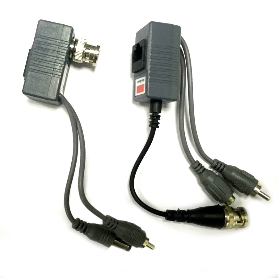 

CCTV Camera Audio Video Power Balun Transceiver BNC UTP RJ45 with Audio Video and Power over CAT5/5E/6 Cable
