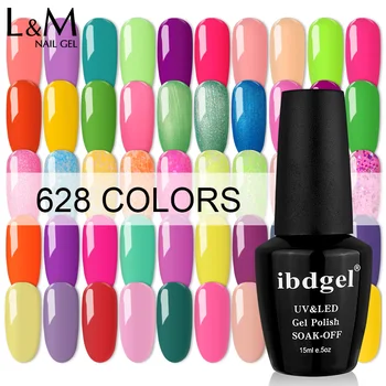 

3 Pcs Gel Polish Nail ibdgel Brand Stickers Set Kit UV Lamps (1colors+1top+1base) Colorful Varnishes 30 Days Lasting Manicure