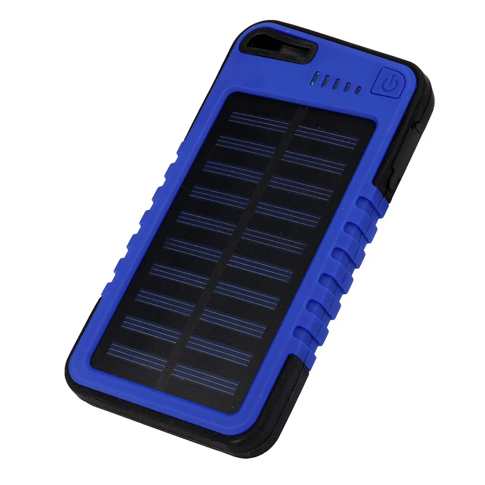 20000 мАч двойной USB Водонепроницаемый Солнечный Банк питания зарядное устройство для Iphone банк питания для всех смартфонов дропшиппинг Nov.5 - Цвет: Синий