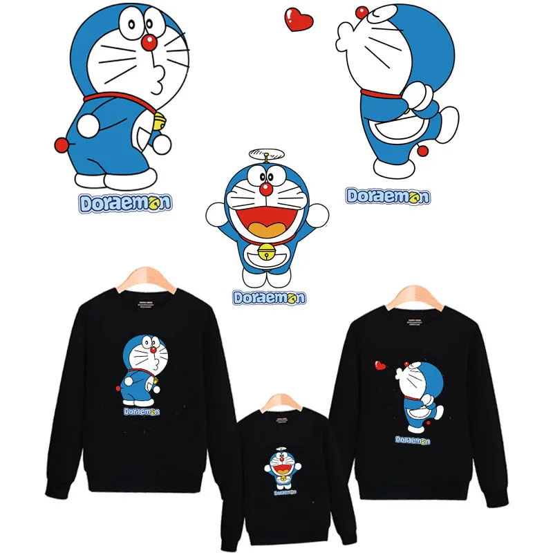 Doraemon iron on нашивки для одежды семья мультфильм наклейки diy аксессуары теплопередача для футболки parches termoadhesivos ropa