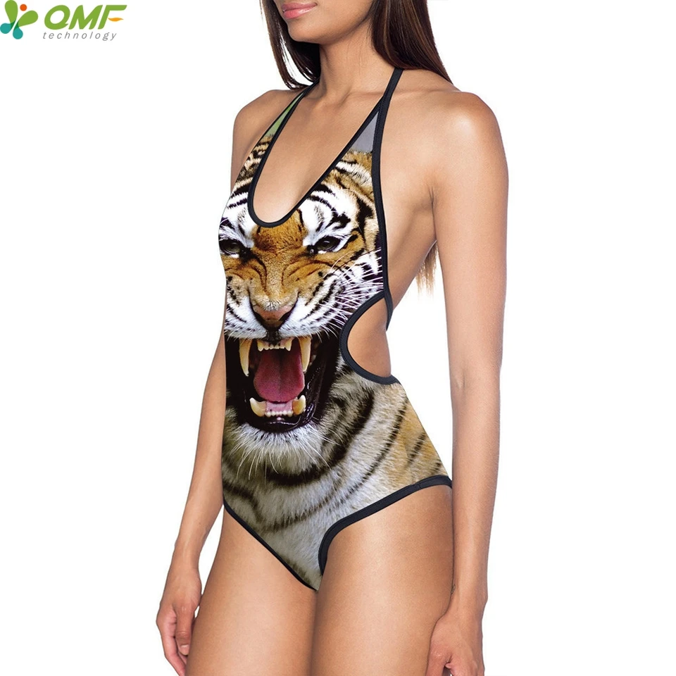 tiger face monokini