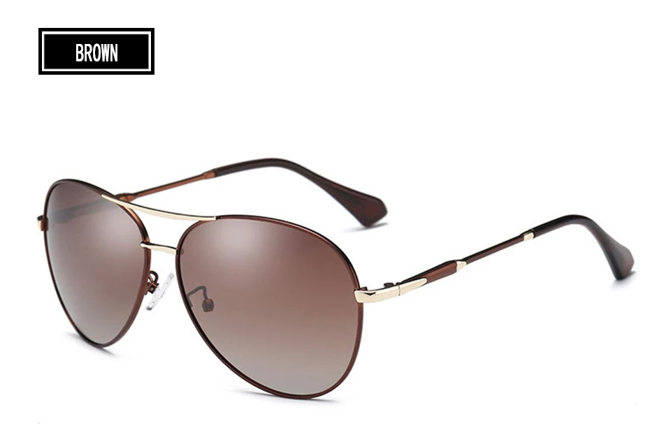 ELITERA унисекс пилот для мужчин/женщин HD поляризованные зеркальные UV400 Солнцезащитные очки солнцезащитные очки для мужчин oculos de sol - Цвет линз: brown