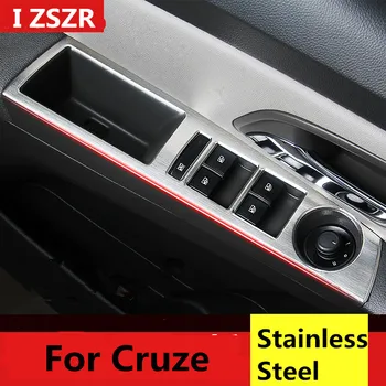 

Stainless Steel Window Glasses Lift Decorative Sticker For 2009-2016 Chevrolet Classic Cruze Z2EA247
