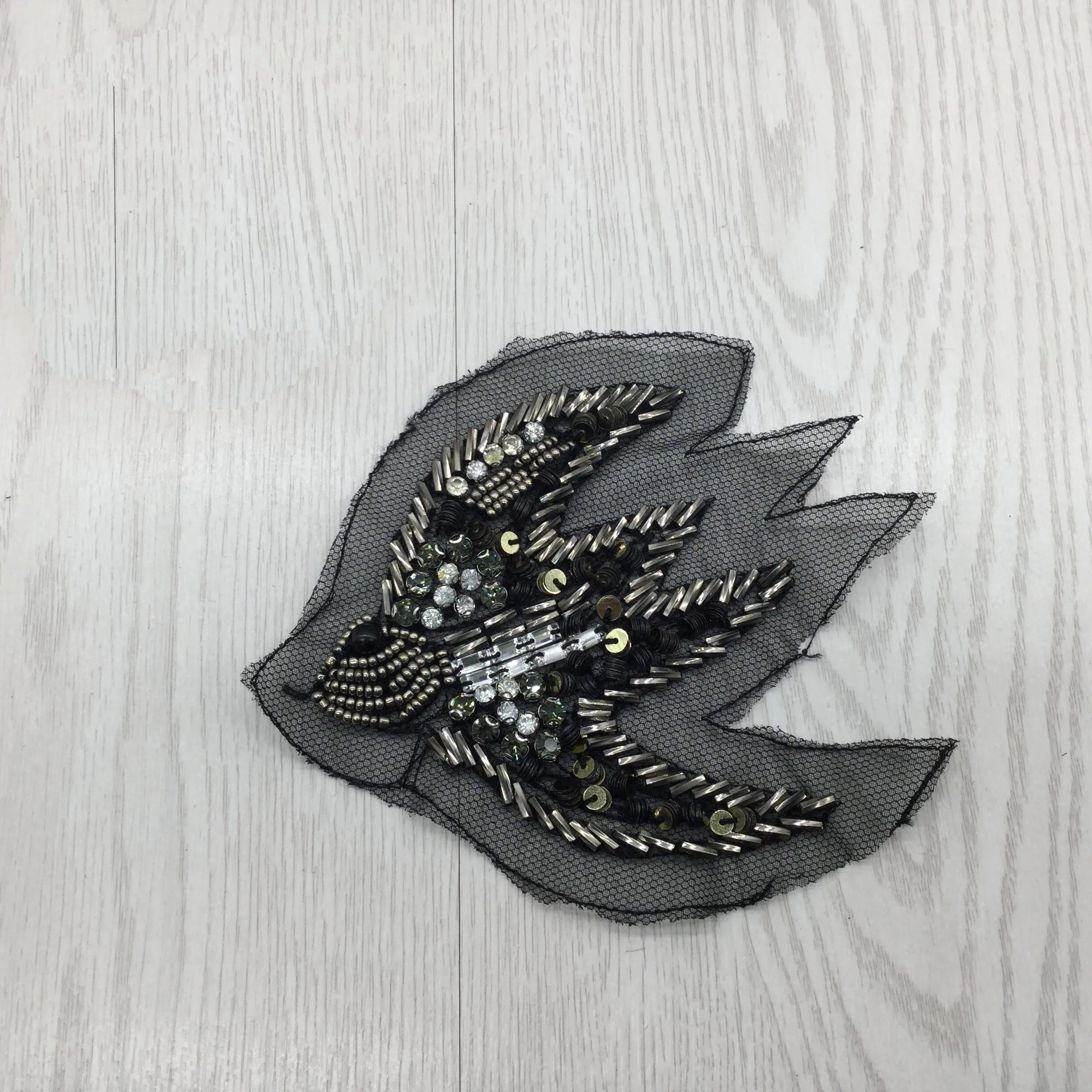 

bird lace beaded patches applique patches for clothing patch sewing accessories parches bordados embroidered patches