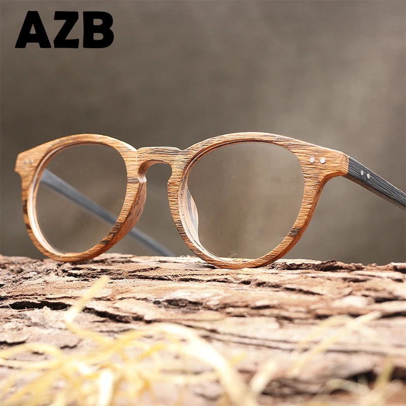 

High quality Vintage clear lens glasses Cat eye wood glasses frames men computer reading eyewear frames for women Spectacles 030