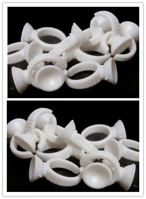 Hot 100 X Disposable Glue Holder Ring Pallet For Eyelash Extension Tattoo Pigment 2019 Wholesale