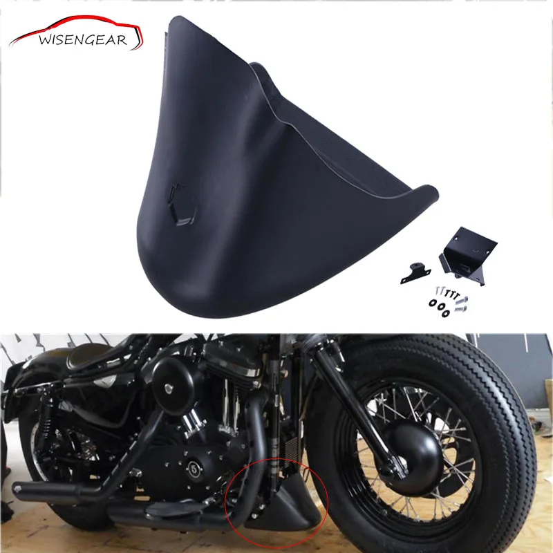 

WISENGEAR Matte Black Lower Front Spoiler Chin Fairing Cover For Harley Sportster XL 883 1200 Motorcycle Accessories C/5