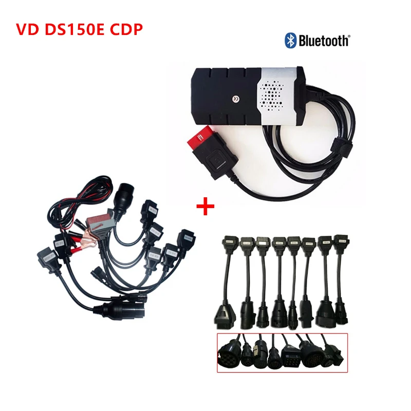 

FREE ship ! vd ds150e for delphi 2016.R0 key programmer With bluetooth for cars and trucks Diagnostic tool+car & truck cables