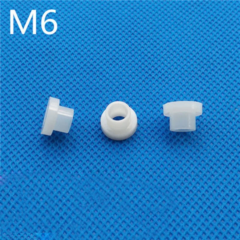 

M6 Plastic Transistor Washer Insulation Bush Nylon Step T type Bushing Ring White 20PCS