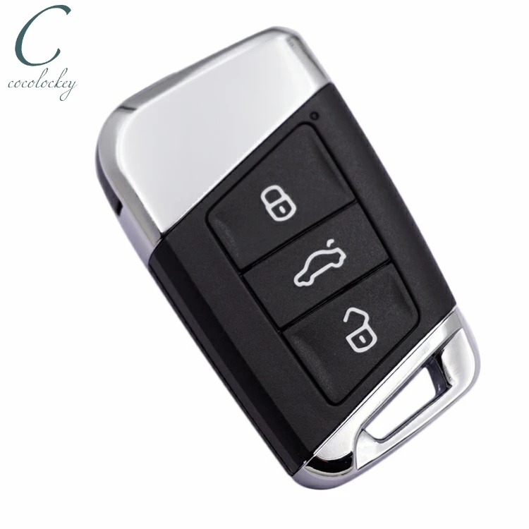 Cocolockey смарт-пульт дистанционного ключа чехол для vw magotan b8 для сидения для skoda keyless Автомобильный Брелок чехол для автомобиля Стайлинг - Количество кнопок: 3 button