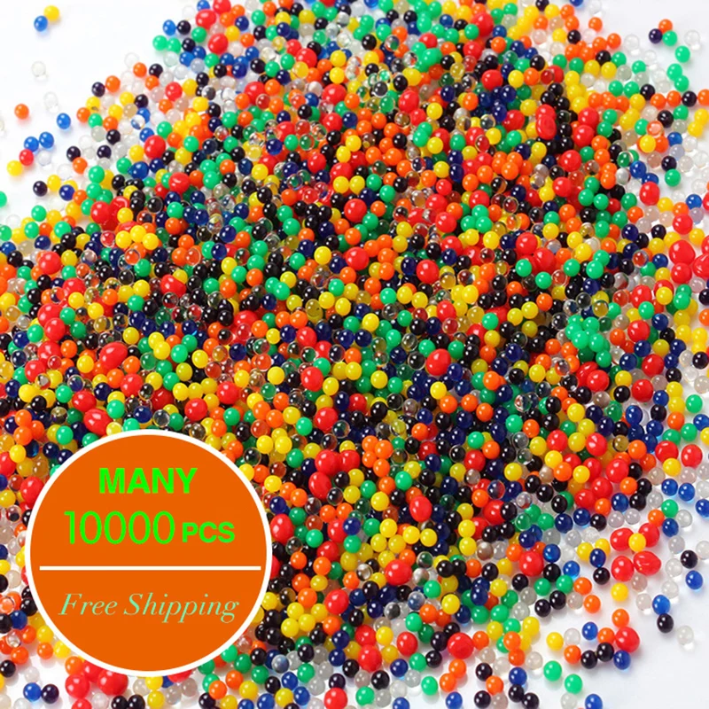 10000 PCS mixing color hydrogel Crystal Soil Bullet Soft Water Gun Paintball Bullet Bullet growing water balls orbiz