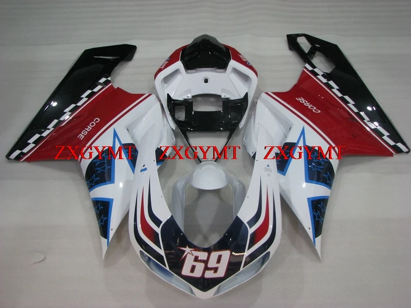 

Motorcycle Fairing for 848 2007 - 2011 Fairings 848 2008 Blue Star Star Motorcycle Fairing for DUCATI 1098 2009