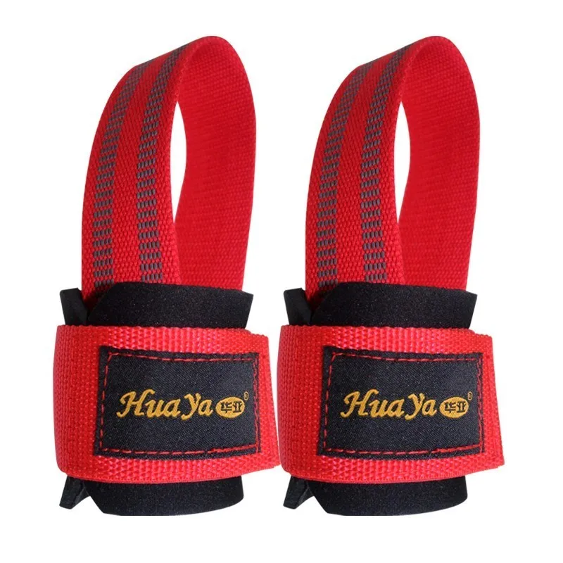 a pair of weight lifting handle belt with non slip grip gymnastics