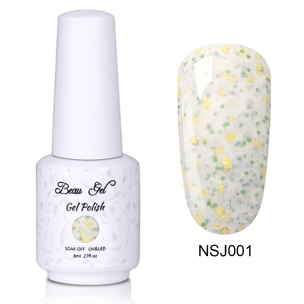Гель лак для ногтей Beau Gel 8 мл Полупостоянный с сыром и песком отмачиваемый УФ