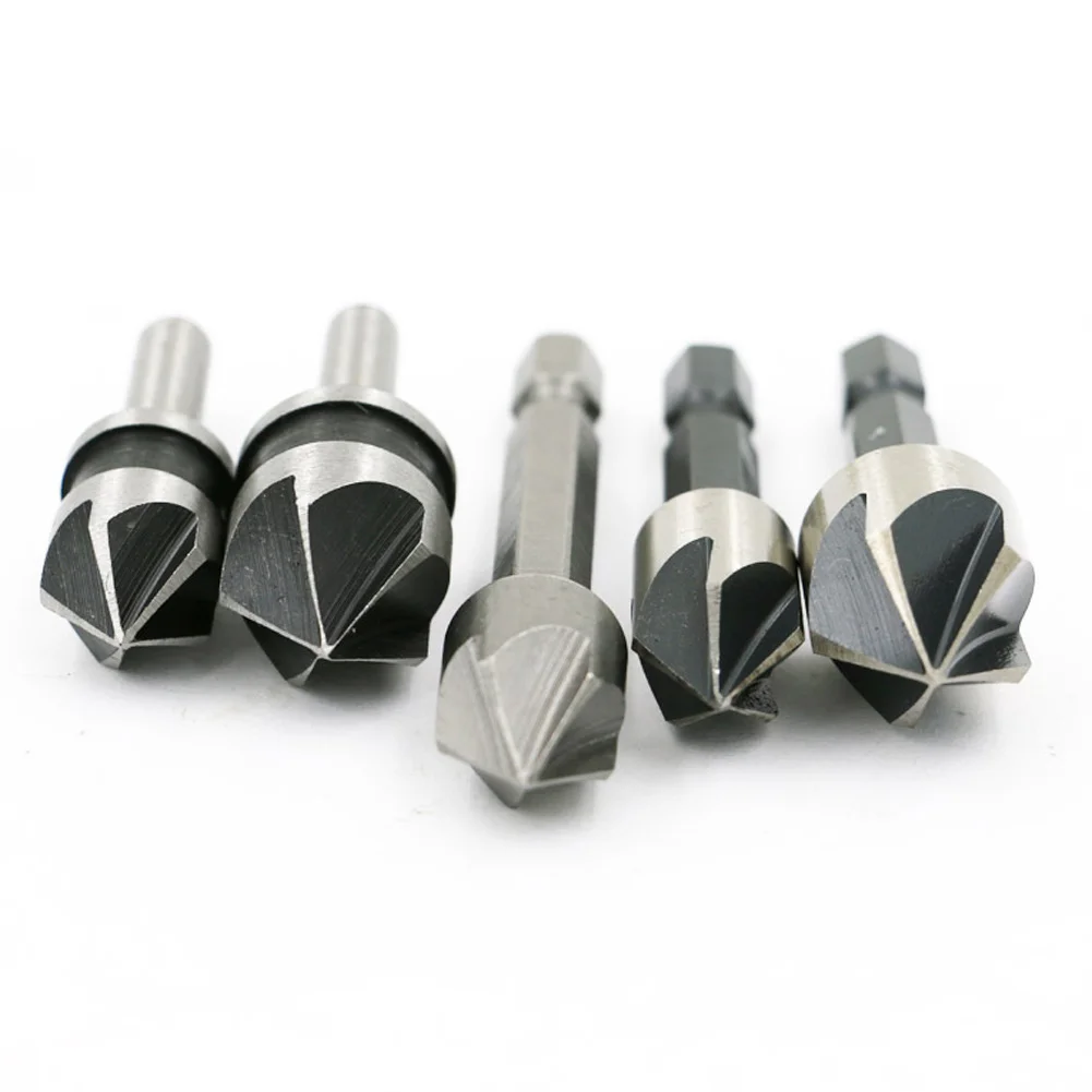 JF-XUAN 5pcs HSS 82 Degree Deburring Bits Countersink Drill Set Wood Chamfer Chamfering Tool Drill JF-XUAN 5pcs HSS 82 Degree Deburring Bits Countersink Drill Set Wood Chamfer Chamfering Tool Drill