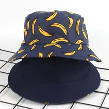 Летние хлопковые Панамы, уличные, унисекс, повседневные, Двусторонняя одежда, шапки для рыбаков, с банановым принтом, Casquette
