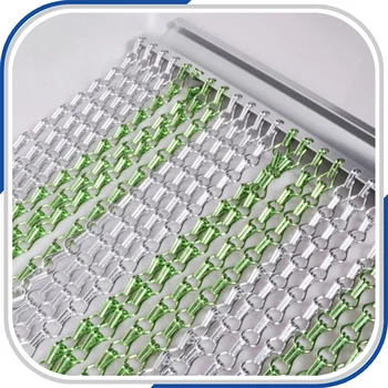 

Decorative multicolor aluminum chain fly screen