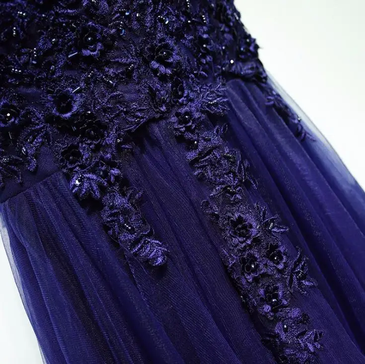 VENSANAC 2018 A Line Beading O Neck Lace Appliques Long Evening Dresses Elegant Party Crystal Backless Prom Gowns VENSANAC 2018 A Line Beading O Neck Lace Appliques Long Evening Dresses Elegant Party Crystal Backless Prom Gowns