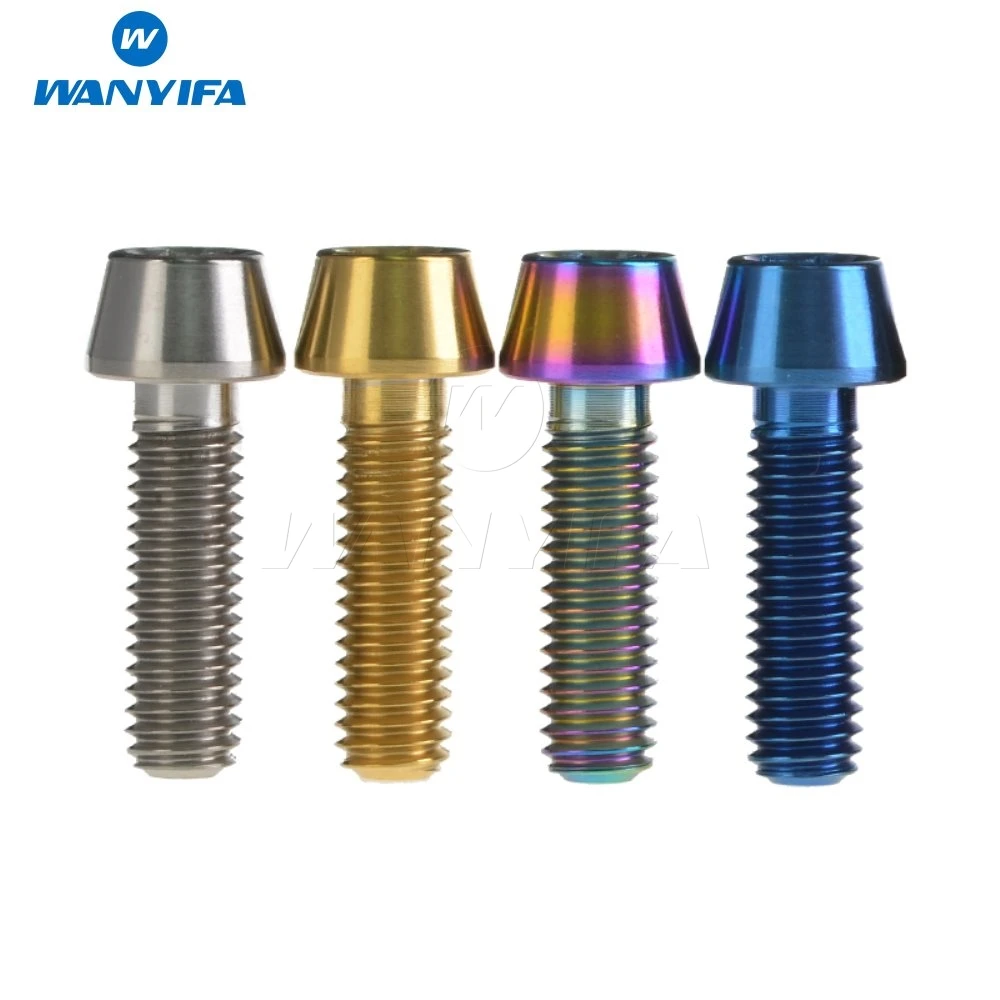 

Wanyifa 4pcs M6x20mm Bicycle Titanium Alloy Crank Bolt /Brake Clamp Fixed Screw for Mountain Bike