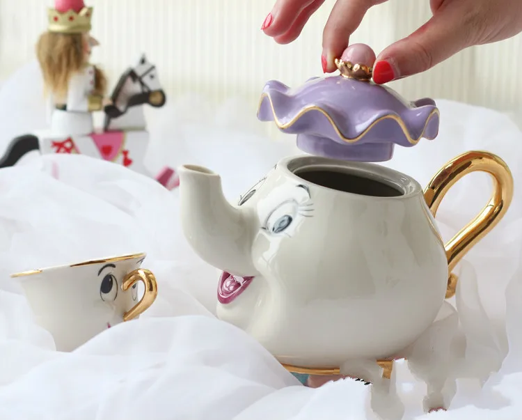 mrs teapot and chip tea set