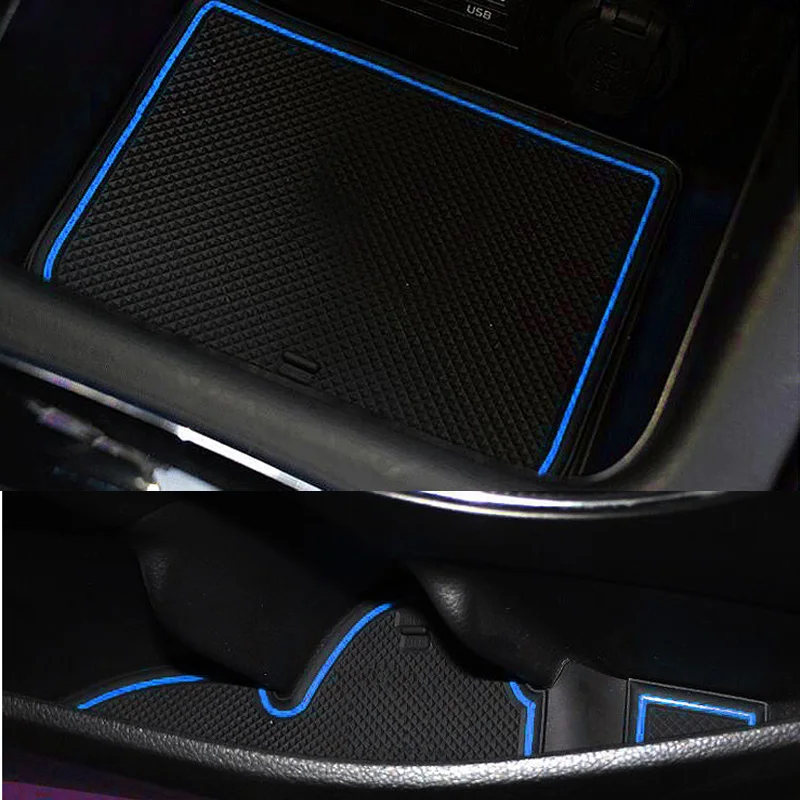 

For 2012 to 2015 Kia K3 Car Non-Slip Interior cup cushion Door Mat covers Cup Mat stickers Fit Door Groove Mat 16pcs/set