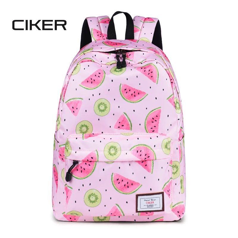 Las nuevas mujeres de ciker mochila impermeable fresco lindo sandía impresión Mochilas y bolsas para el colegio mochilas para adolescentes Niñas mochilas Las nuevas mujeres de ciker mochila impermeable fresco lindo sandía impresión Mochilas y bolsas para el colegio mochilas para adolescentes Niñas mochilas