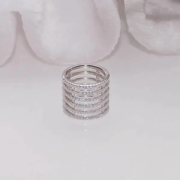 Designer Fashion 925 Sterling Silver Jewelry 3A Cubic Zirconia Party Ring