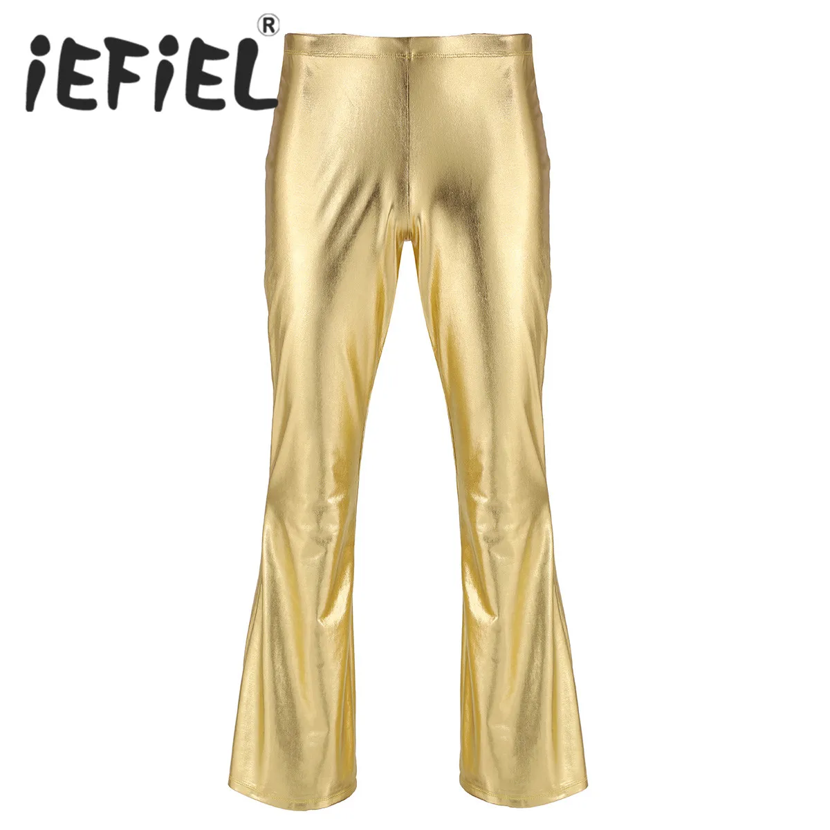 TiaoBug Kids Girls Shiny Metallic Stretch Leggings Wet Look Halloween Party Disco Dance Costume