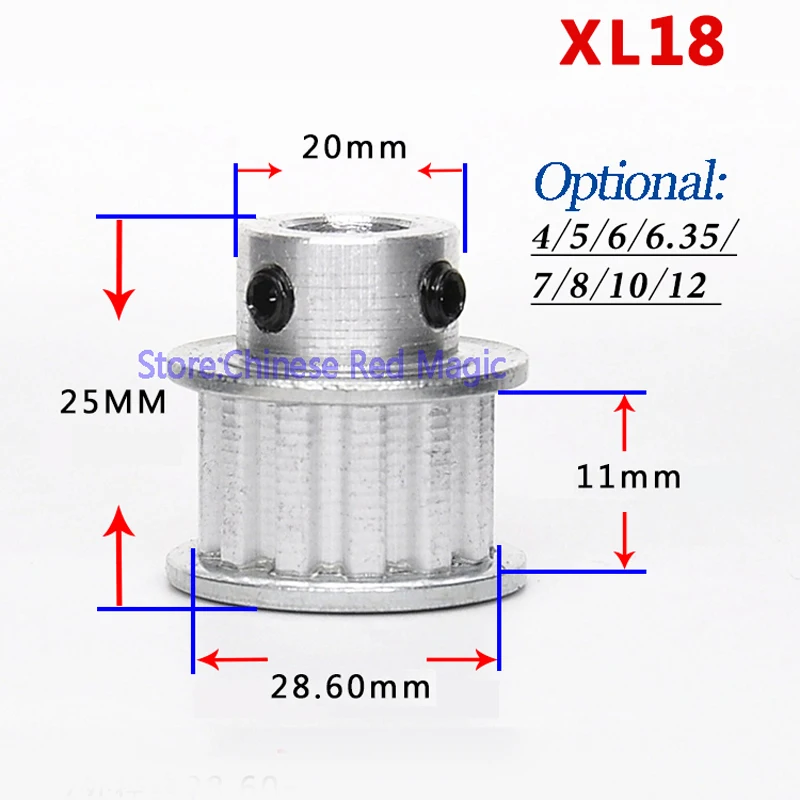 XL16-XL17-XL18-XL19-XL20-16-20tooth-Timing-Pulley-Aluminum-3D-Printer-Parts-XL-teeth-Bore (1)