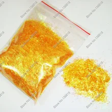 50 gram/bag переливчатая радуга оранжевый Цвет блеск для ногтей полоски для DIY Nail Art Украшение и блестки для ногтей