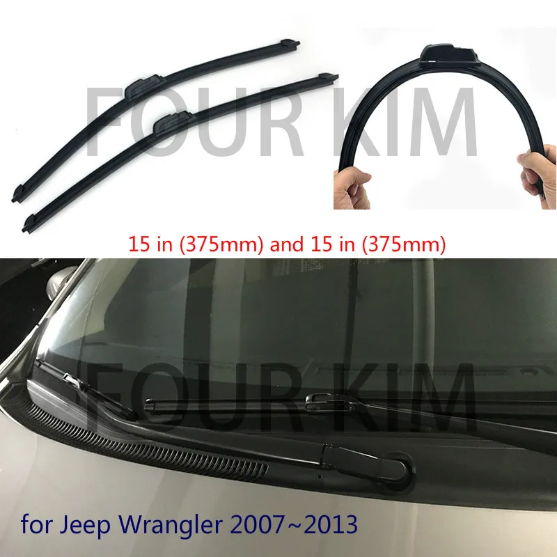 Wiper blade for Jeep Wrangler 19862015 15''+15" Car Windscreen No bone