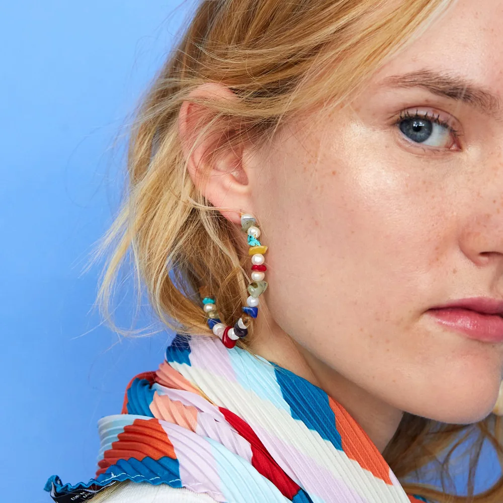 

Ethnic Vintage Bohemia Geometric Resin Stone Dangle Drop Earrings for Women ZA Round Statement Pearl Wedding Jewelry Wholesale