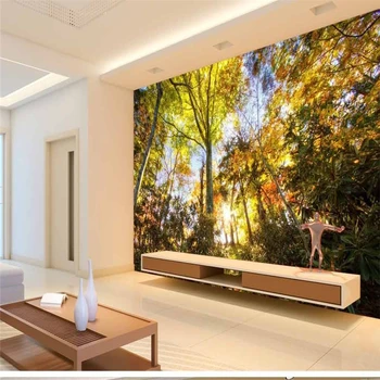 

beibehang Personalized custom wallpaper landscape woods sofa TV backdrop papel de parede para sala estar