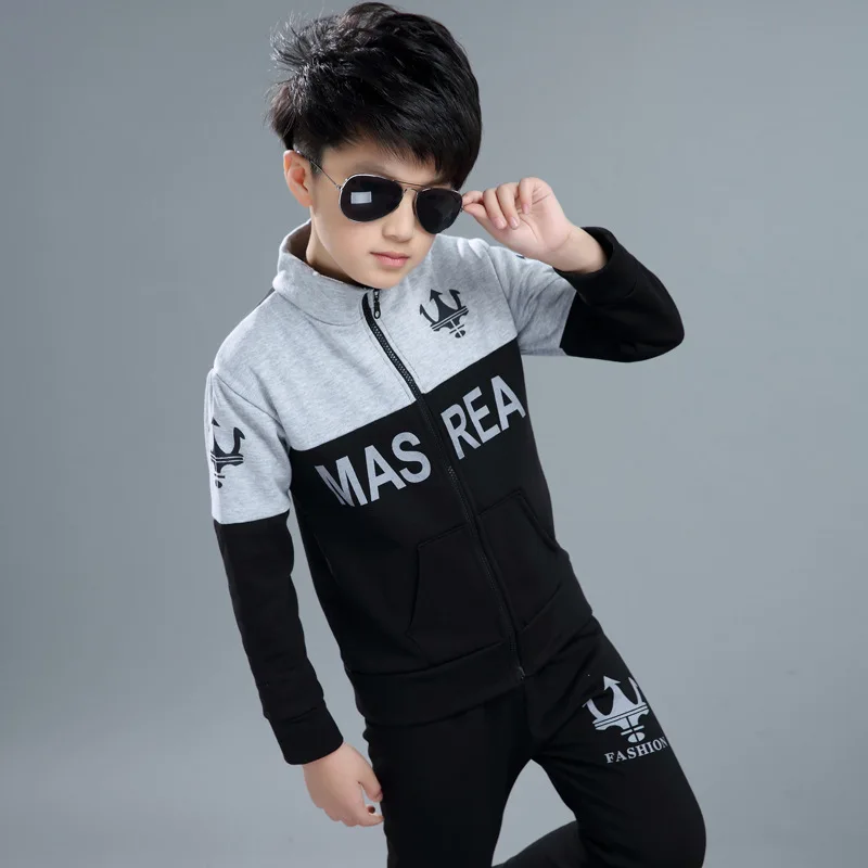 Boys Clothes Girls Set Long Sleeve Autumn Winter Kids Outfits Clothing Cotton Girl Boy Set 2 PCS letter Sport Suit