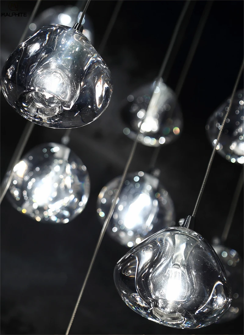Современные подвесные светильники со стеклянным шаром в виде тыквы Nicolas hanglamp, подвесные светильники для столовой, бара, кафе, подвесные светильники