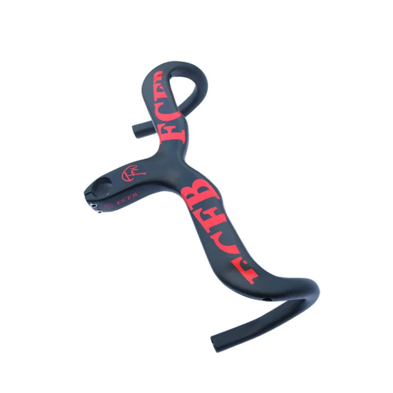 

New FCFB red full carbon fiber road bike handlebars/bikes/integrated one-piece handlebar road matte Handlebar