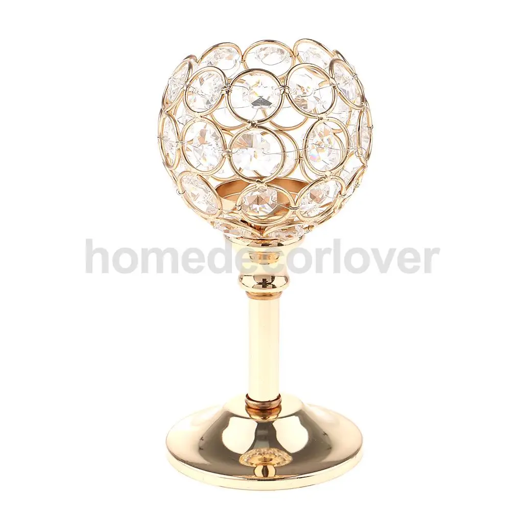 Long Stand Crystal Candle Holder Tea Light Stand Candelabra Candlestick Home Pub Bar Events Parties Decor