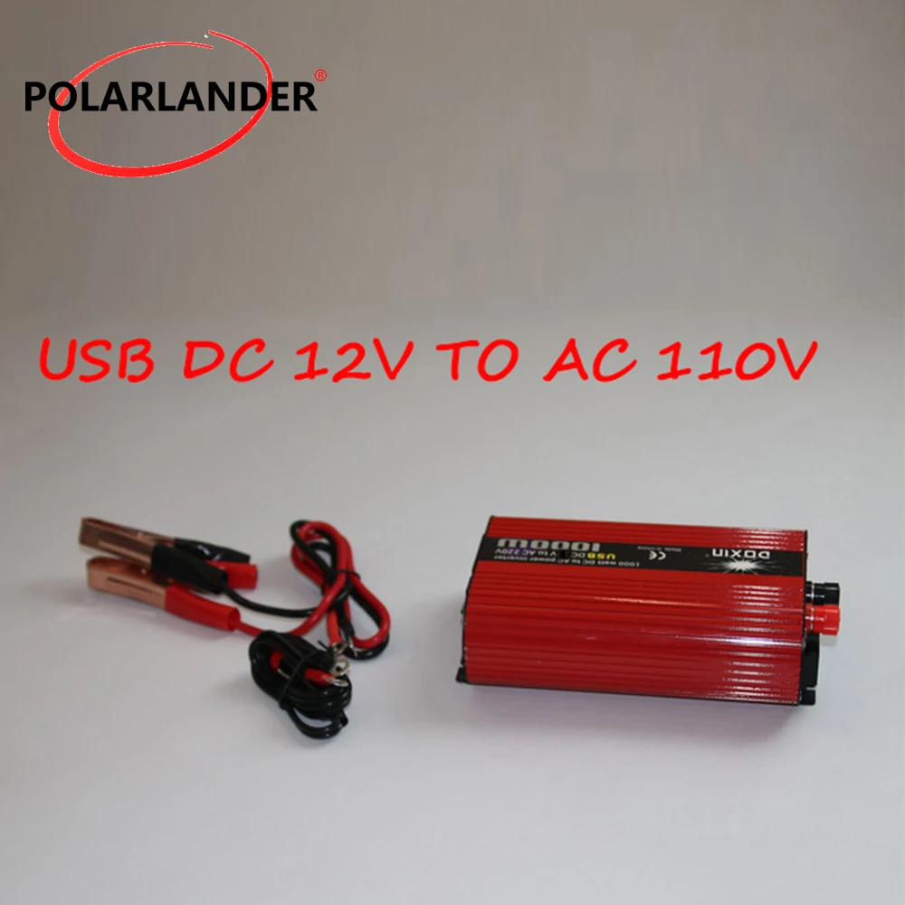 Polarlander 1000 Вт USB портативный инвертирующий усилитель DC 12 В 24 к AC 220 110 адаптер зарядное устройство Универсальный Напряжение конвертер