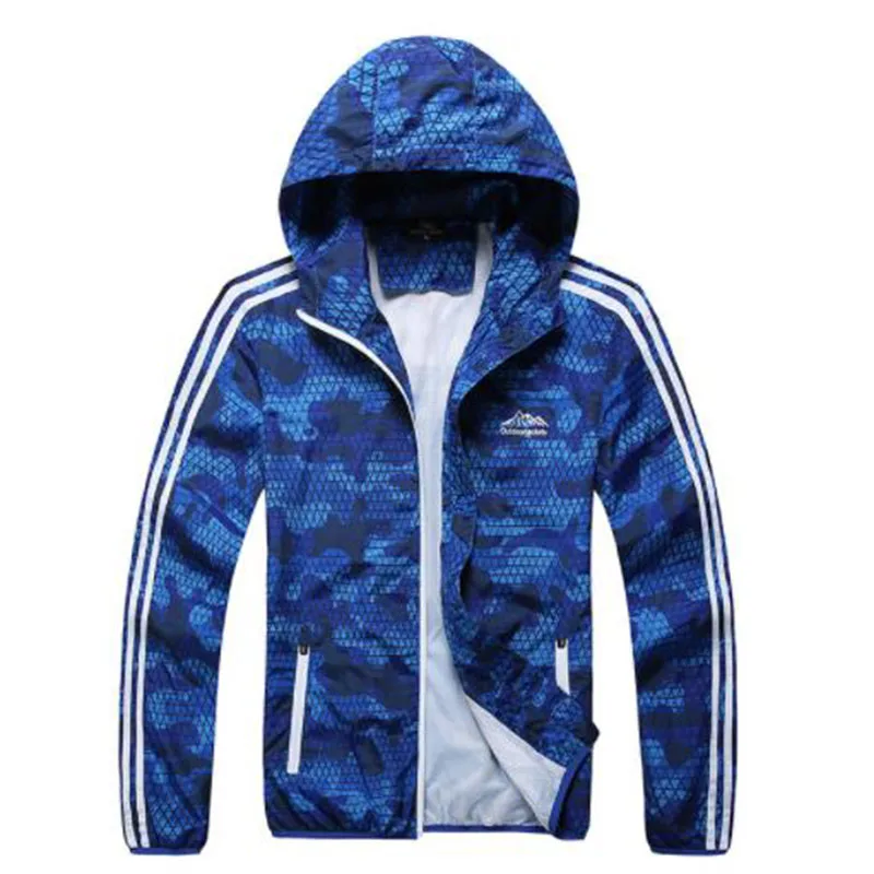 

Men Quick Dry Skin Hiking Jackets Windproof Waterproof Anti-UV Coats Outdoor Sports Brand Clothing Camping Hiking Male Jacket