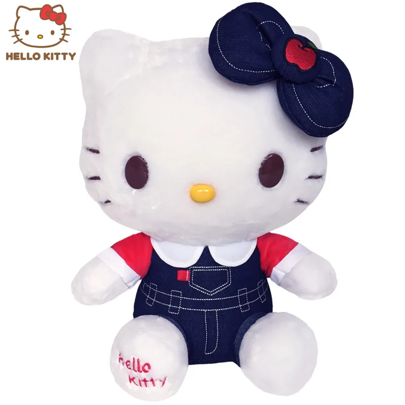 

Hello Kitty plush toy cowboy Hello Kitty plush doll soft toys kawaii girlfriend gift cat plush toy gift birthday cute stuff