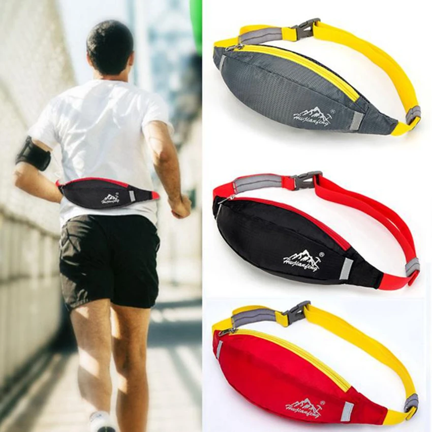 Prueba de funcionamiento Bum bolsa de viaje práctico senderismo deportes Fanny Paquete de bolsa cinturón bolsa de correa ajustable deporte bolsa de cintura para la seguridad