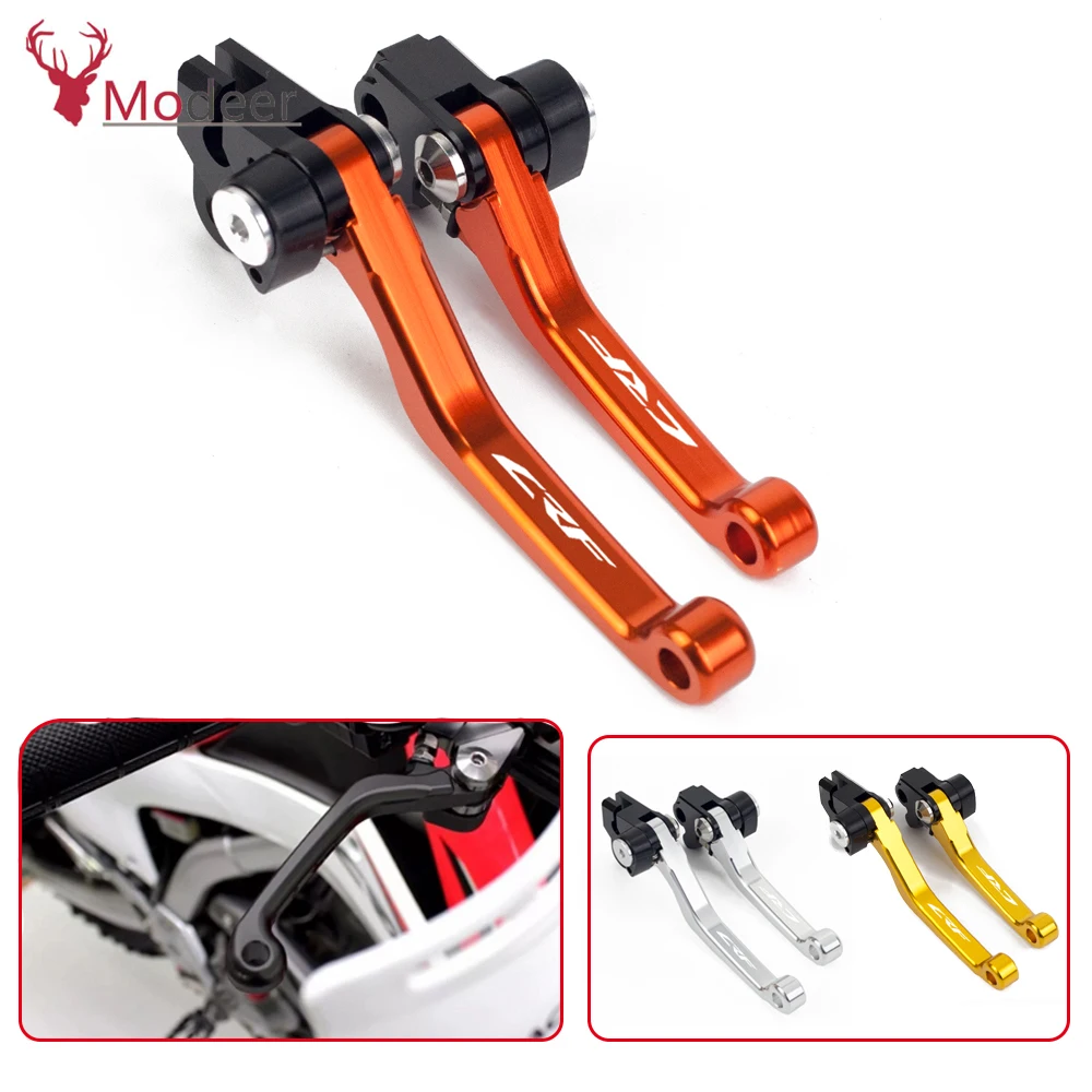 For HONDA CRF250F CRF 250F 250 F 2019 Logo CNC Aluminum Motorcycle Pivot Dirt Bike Brake Clutch Levers Motorbike Accessories